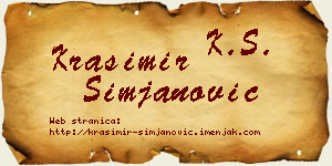 Krasimir Simjanović vizit kartica